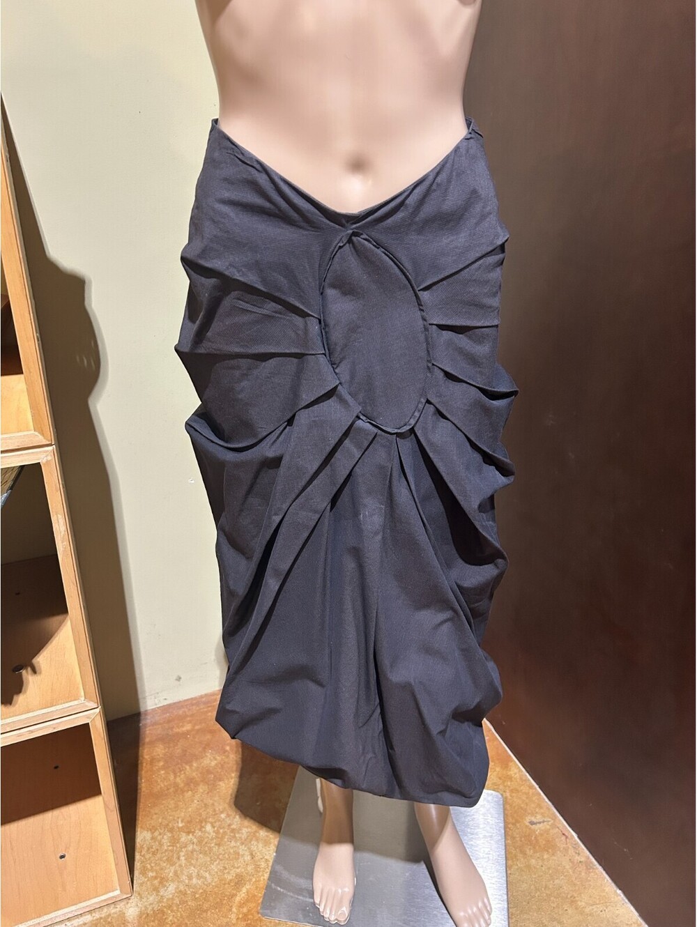Malloni Rouched 100% Cotton Midi Skirt Size 6